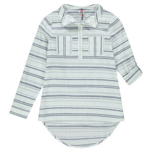 Junior - Camisa larga de rayas fantasía 