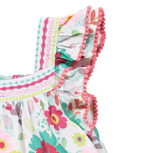 Vestido de volantes con estampado de flores all-over  Main Vestido de volantes con estampado de flores all-over