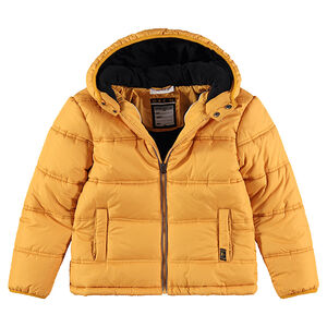 Júnior - Anorak acolchado con capucha y forro de micropolar 