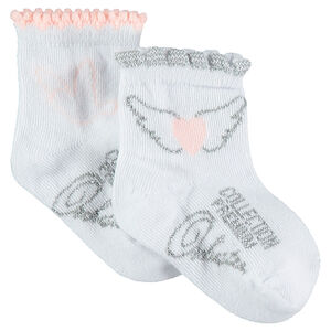 Juego de 2 pares de calcetines variados con motivo de jacquard de fantasía 
