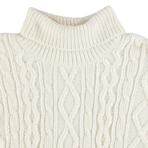 Júnior - Jersey de punto trenzado con cuello vuelto 