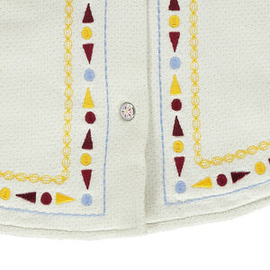 Capa de jacquard con dibujos étnicos y con forro de sherpa  