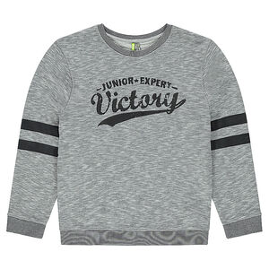 Júnior - Sudadera de felpa de fantasía con estampado de efecto arrugado por delante  