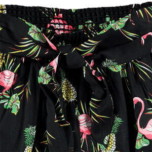 Pantalón fluido estilo sarouel con dibujo tropical all over  Main Pantalón fluido estilo sarouel con dibujo tropical all over