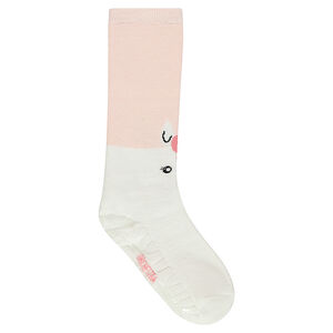 Calcetines altos antideslizantes con unicornio de jácquard  Main Calcetines altos antideslizantes con unicornio de jácquard