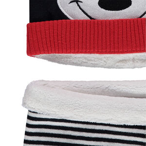 Conjunto de gorro y bufanda con dibujo de Minnie  ©Disney y forro de borreguillo 