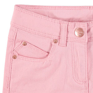 Pantalón corto de algodón de fantasía con detalles rosas dorados  Main Pantalón corto de algodón de fantasía con detalles rosas dorados