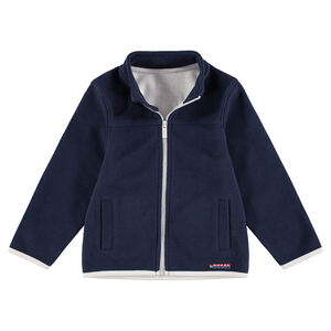 Chaqueta polar con cremallera e inscripción en relieve por detrás 