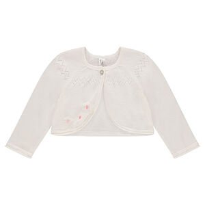 Gilet en tricot fin avec broderies 