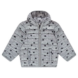 Anorak light*, impermeable y acolchado con capucha y bolsa de almacenamiento estampada 