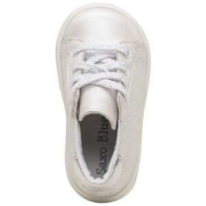 Botines brillantes con dibujos plateados y cordones   Main Botines brillantes con dibujos plateados y cordones