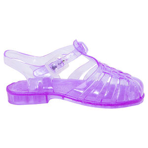 Sandalias de playa violetas transparentes 