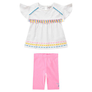 Conjunto de camiseta con pompones y leggings cortos  Main Conjunto de camiseta con pompones y leggings cortos