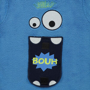 Pijama de borreguillo con monstruo cosido en la parte delantera 