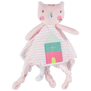 Doudou mouchoir chat en velours 