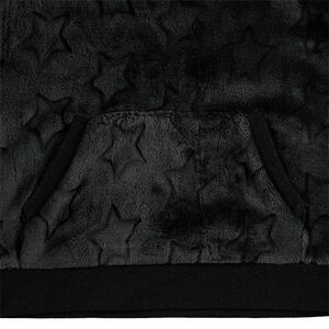 Sudadera con capucha de borreguillo y dibujo de relieve 
