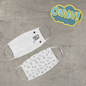 Lote de 2 Mascarillas de tela niño 