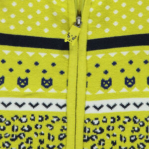 Gilet ne tricot zippé avec doublure sherpa et motifs jacquard 