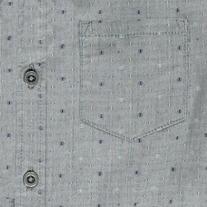 Camisa de mangas que se pueden recoger con dibujo de jacquard efecto neps 