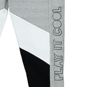 Pantalon de jogging en molleton tricolore aec inscription printée 