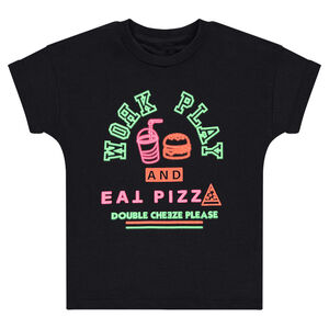 Camiseta de manga corta con un estampado de neón fluorescente 