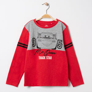 Camiseta de manga larga bicolor estampada Cars Disney 