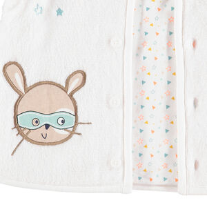 Conjunto de pantalón de terciopelo, camiseta estampada y chaqueta de borreguillo fino 