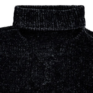Júnior - Jersey de chenilla de cuello vuelto y punto trenzado 