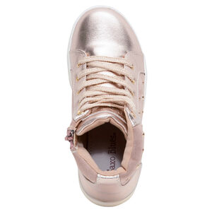 Deportivas altas de dos materiales con nubes de fantasía 