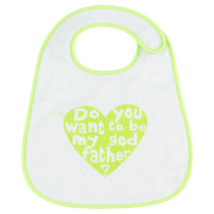 Bavoir en coton avec inscription printée  