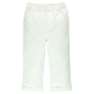 Pantalon en lin et coton à taille élastiquée 