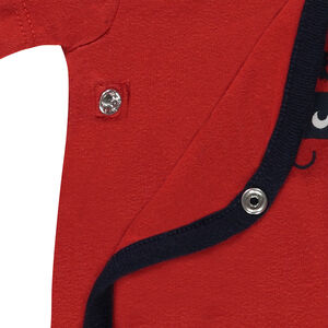 Juego de 5 bodies de manga corta de punto con mensajes y dibujos estampados 