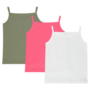 Júnior - Pack de 3 camisetas lisas sin mangas de punto  Main Júnior - Pack de 3 camisetas lisas sin mangas de punto