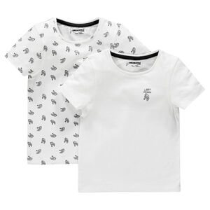 Lote de 2 camisetas manga corta con estampado de zebra camisetas interiores 