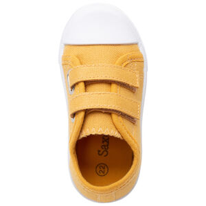 Baskets jaunes en toile à scratchs du 20 au 23 