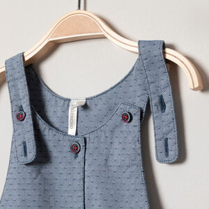Robe sans manches effet plumetis à ceinture imprimée fleurs 