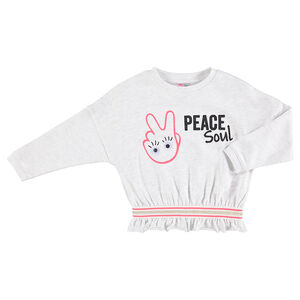 Sudadera de felpa con estampados de fantasía y ojos plastificados   Main Sudadera de felpa con estampados de fantasía y ojos plastificados