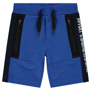 Bermudas de felpa con bolsillos con cremallera 