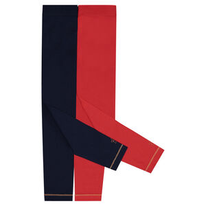 Júnior - Juego de 2 leggings de punto lisos con estampado dorado  Main Júnior - Juego de 2 leggings de punto lisos con estampado dorado