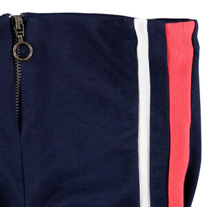 Leggings de milano con bandas que contrastan y cremallera 