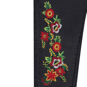 Vaqueros efecto gastado con bordados florales  Main Vaqueros efecto gastado con bordados florales