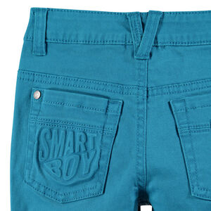 Pantalón de twill teñido con bolsillo tipo plastrón en la parte trasera 