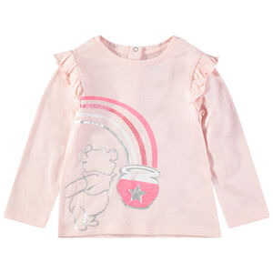 Camiseta de manga larga con volantes y estampados Winnie The Pooh con toques brillantes  Main Camiseta de manga larga con volantes y estampados Winnie The Pooh con toques brillantes
