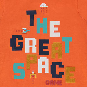 Camiseta de punto de manga larga con estampado de fantasía 