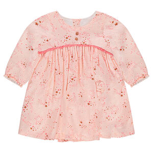 Vestido de manga larga con estrellas all-over 