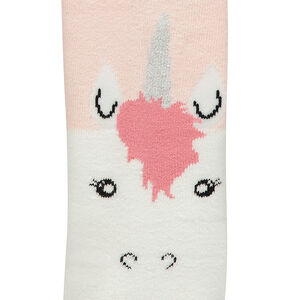 Calcetines altos antideslizantes con unicornio de jácquard 