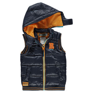 Anorak sin mangas con capucha desmontable acolchadas 