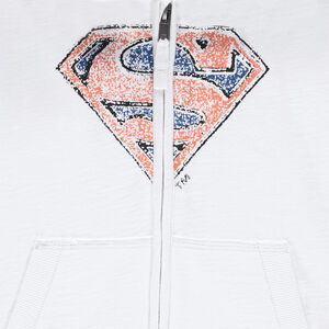 Chaqueta de manga corta con capucha de felpa ligera con estampado ©Warner Superman  