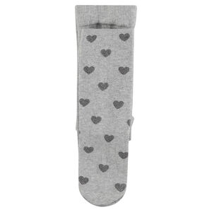 Medias gruesas con corazones estampados brillantes  Main Medias gruesas con corazones estampados brillantes