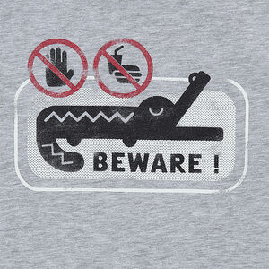 Camiseta de manga corta de punto con estampado de fantasía 